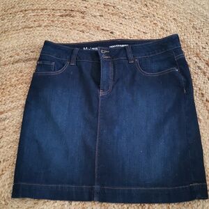 Denver Hayes curve tech Mia mid rise midi denim skirt skort Size 12